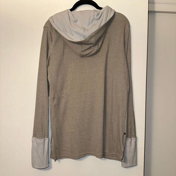 Frye Womens Gray Lightweight Textured Zip Up Hoodie Size Medium NWT - Picture 5 of 10